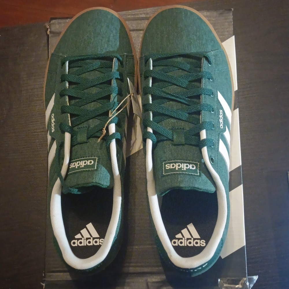 Adidas Daily 3.0 Green Gum Bottom Skate Shoes Mens 11 New With Tags - Picture 6 of 10